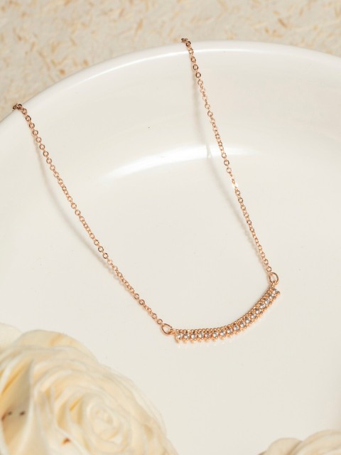 

PRITA Rose Gold-Plated & White Brass Necklace