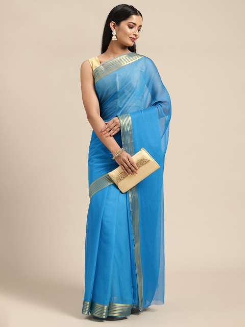 

KALINI Blue Pure Georgette Saree