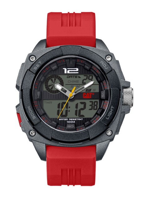 

CAT Men Grey Brass Embellished Dial Digital Multi Function Watch MD.155.28.128
