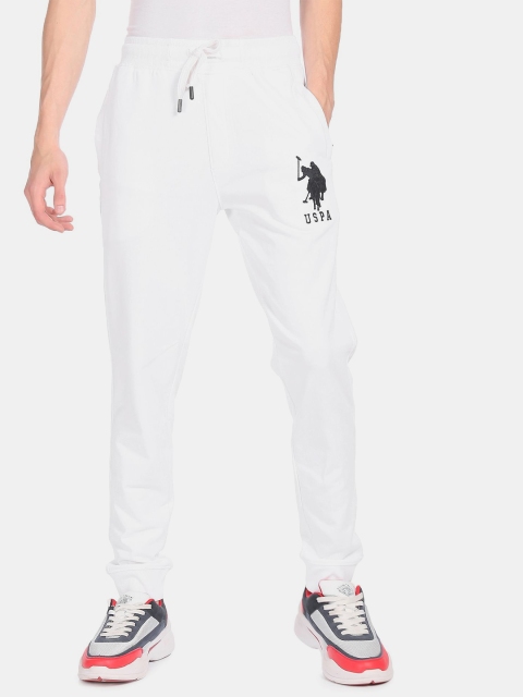 

U.S. Polo Assn. Men White Solid Straight Fit Joggers