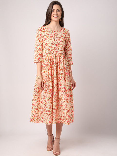 

THE NKS PLUS Pink Floral Midi Dress