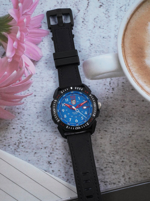 

Luminox Men Blue Dial & Black Wrap Around Straps Analogue Watch XL 1003