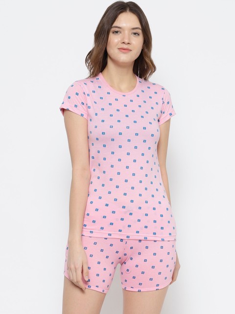 

VIMAL JONNEY Women Pink Printed Night Suit