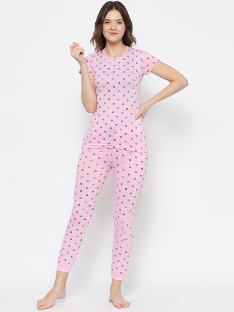 

VIMAL JONNEY Women Pink Printed Night suit