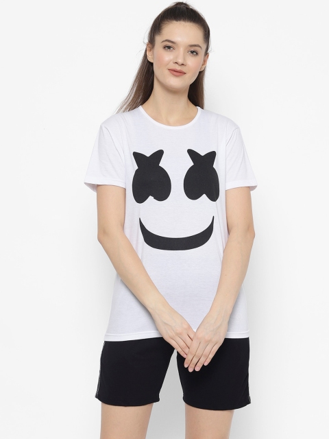 

Vimal Jonney Women White & Black Printed Tracksuit
