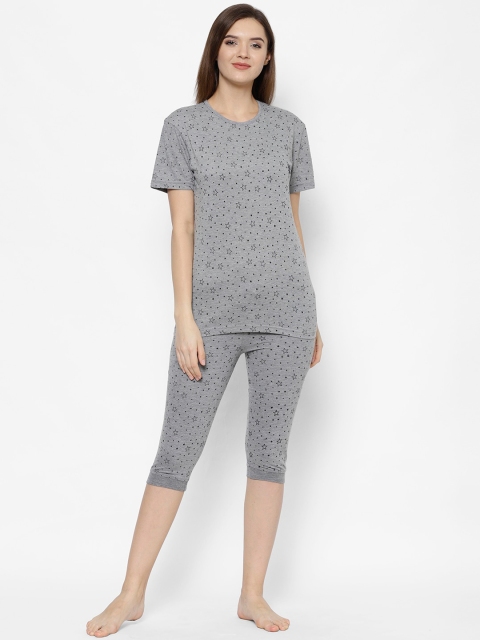 

VIMAL JONNEY Women Grey Printed Night suit