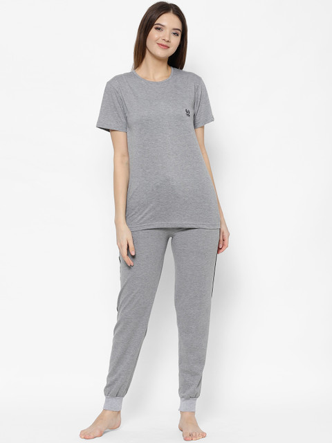 

VIMAL JONNEY Women Grey Cotton Blend Tracksuits
