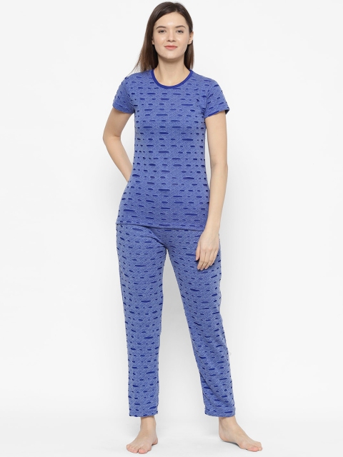 

VIMAL JONNEY Women Blue Cotton Blend Tracksuits