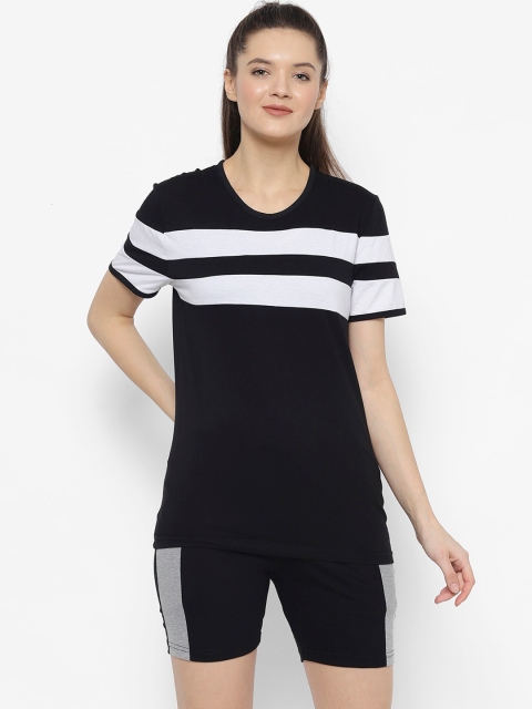 

VIMAL JONNEY Women Black Cotton Blend Tracksuits