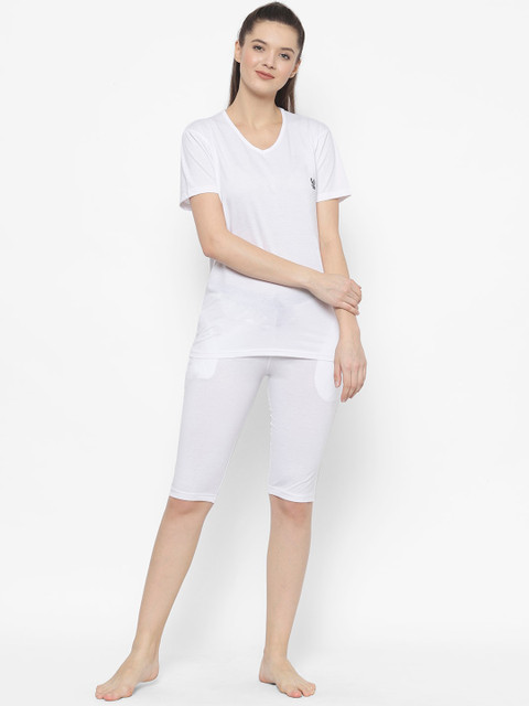 

Vimal Jonney Women White Solid Tracksuit