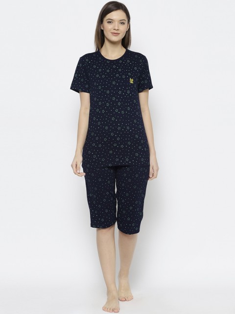 

VIMAL JONNEY Women Navy Blue Cotton Blend Tracksuits