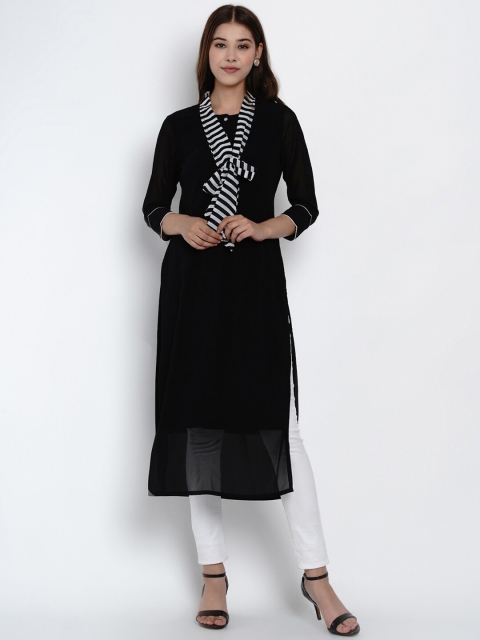 

Texco Woman Black Solid Kurti