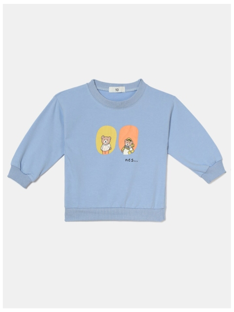 

Hopscotch Boys Blue Printed Sweatshirt