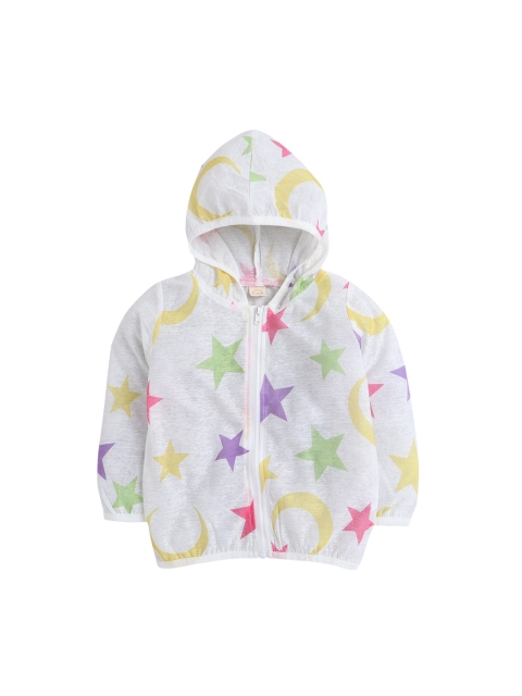 

Hopscotch Girls Purple Floral Crop Bomber with Embroidered Jacket