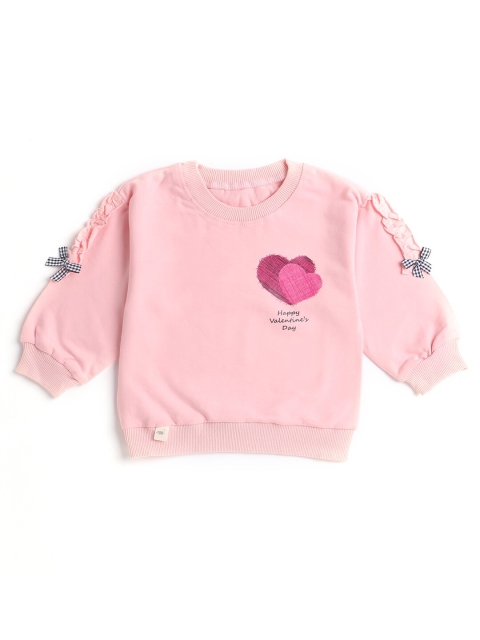 

Hopscotch Girls Pink Checked Sweatshirt