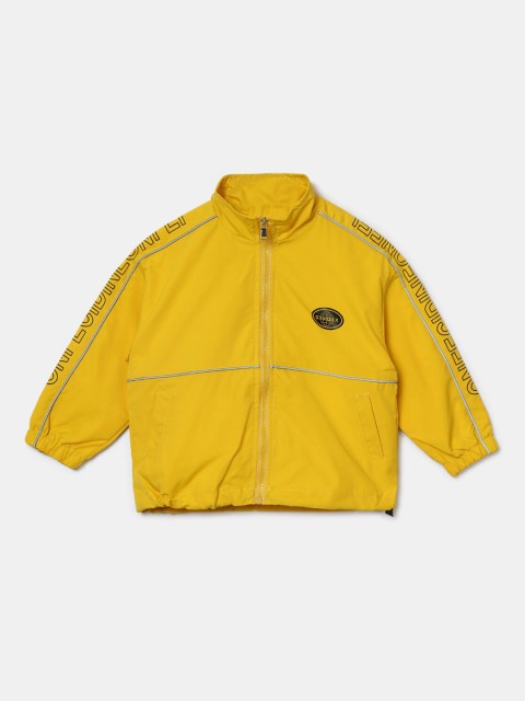 

Hopscotch Boys Yellow Sporty Jacket with Embroidered