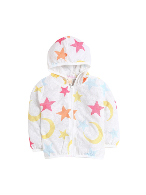 

Hopscotch Girls Grey Melange & Pink Open Front Jacket