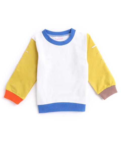 

Hopscotch Boys White Printed Sweatshirt