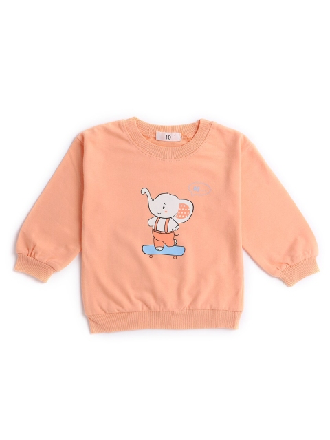 

Hopscotch Boys Orange Printed Sweatshirt