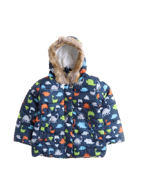 

Hopscotch Boys Multicoloured Longline Puffer Jacket, Multi