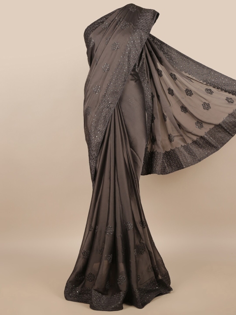 

Pothys Charcoal Beads and Stones Saree