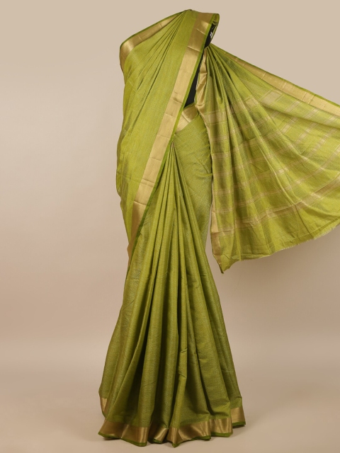 

Pothys Green Woven Design Zari Jute Silk Saree