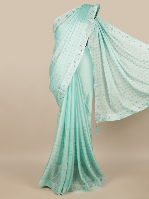 

Pothys Green Embellished Saree