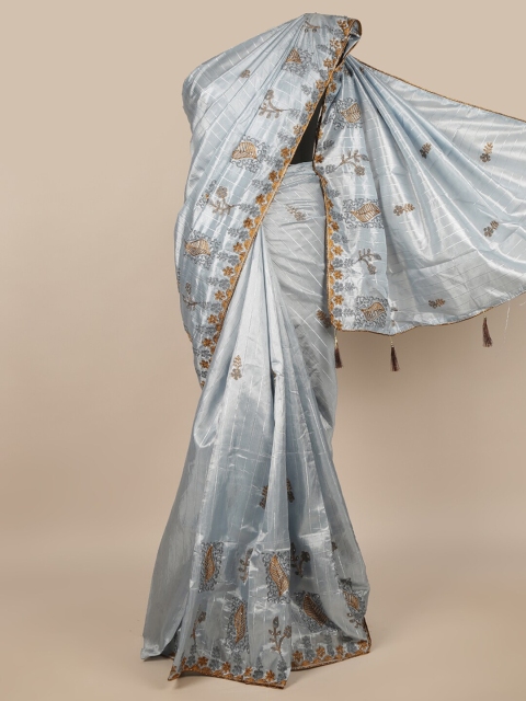 

Pothys Grey Floral Saree