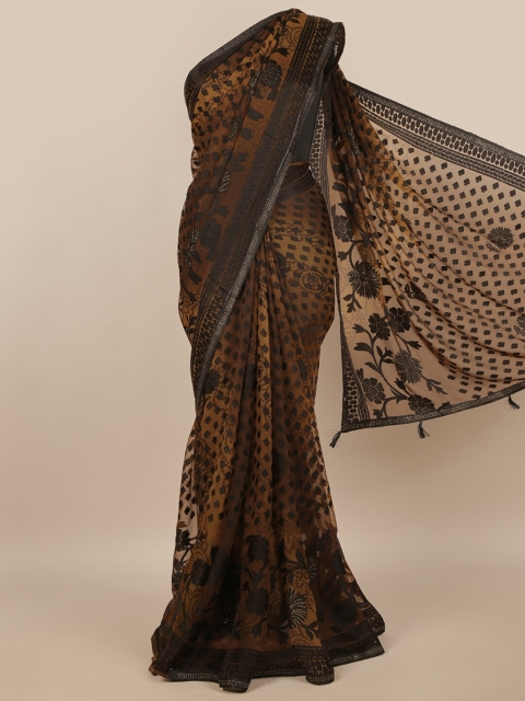 

Pothys Brown Ethnic Motifs Woven Design Saree