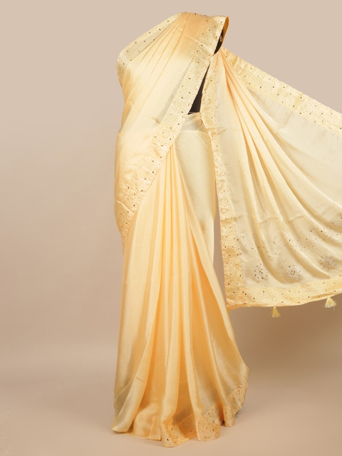 

Pothys Peach-Coloured Saree
