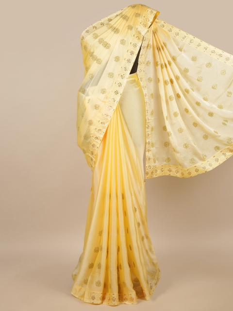 

Pothys Yellow Floral Saree