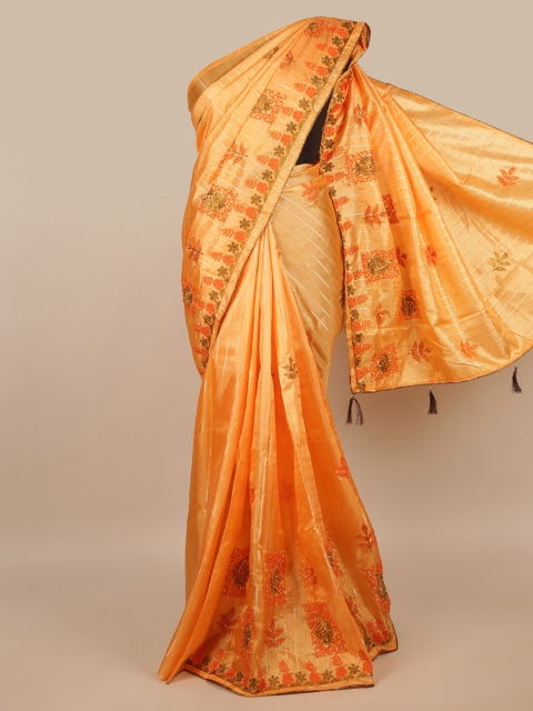 

Pothys Orange Ethnic Motifs Saree