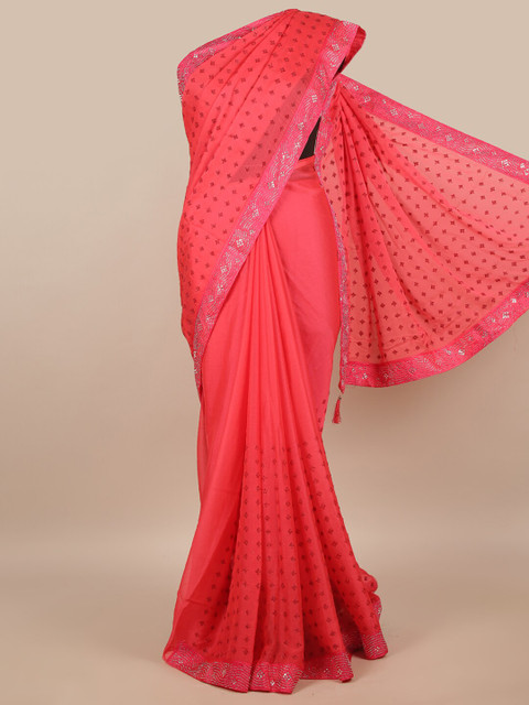 

Pothys Pink Embroidered Saree