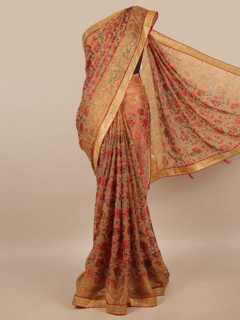 

Pothys Beige Floral Saree