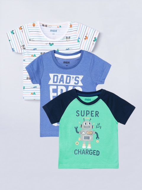 

max Boys Pack of 3 Printed T-shirt, Multi