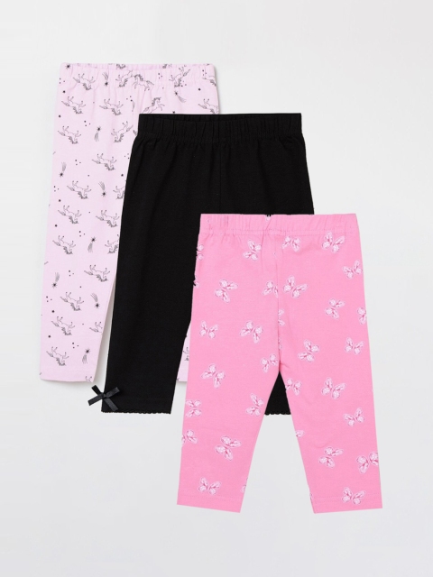 

max Girls Pack of 3 Leggings, Pink