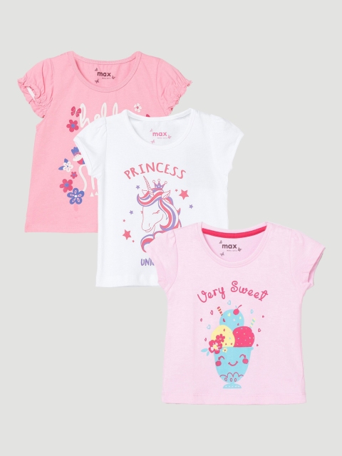 

max Pack of 3 Girls Printed Tops, Multi