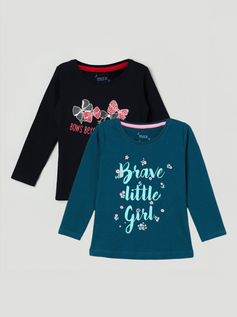 

max Girls Pack Of 2 Tops, Green