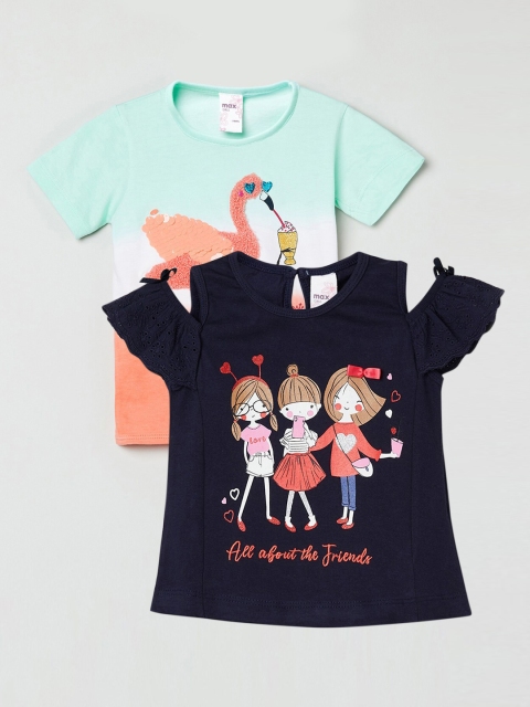 

max Pack of 2 Girls Printed Top, Multi