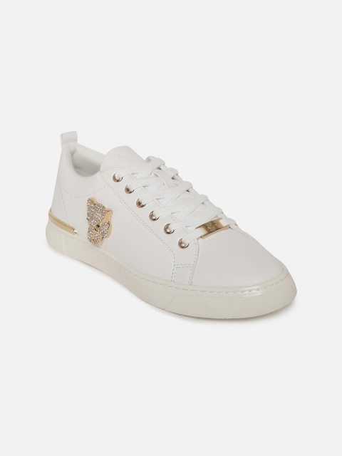 

ALDO Women White Textured Sneakers