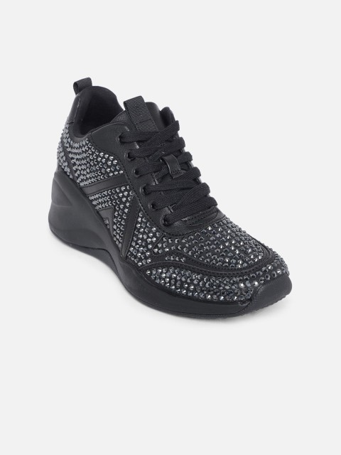 

ALDO Women Black Printed Sneakers