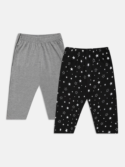 

Punkster Set of 2 Girls Black & Grey Printed Capris