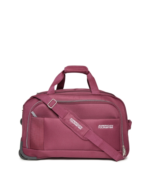 

AMERICAN TOURISTER Unisex Burgundy Samos Trolley Duffel Bag