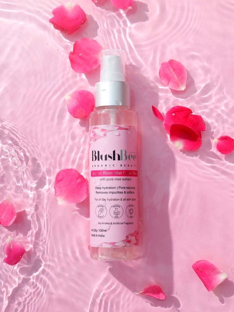 

BlushBee Beauty Organic Rose Mist Facial Toner 100 ml, Transparent