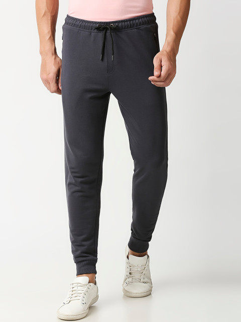 

Bewakoof Men Navy Blue Solid Joggers