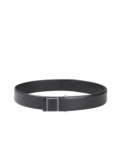 

Van Heusen Men Black Textured Leather Casual Belt