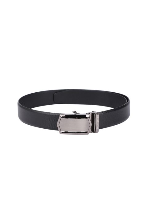 

Van Heusen Men Black Textured Leather Belt
