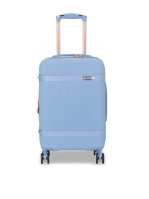 

IT luggage Blue Solid Hard-Sided Cabin Trolley Suitcase