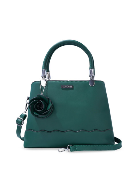 

Luvoksi Green PU Structured Handheld Bag with Bow Detail