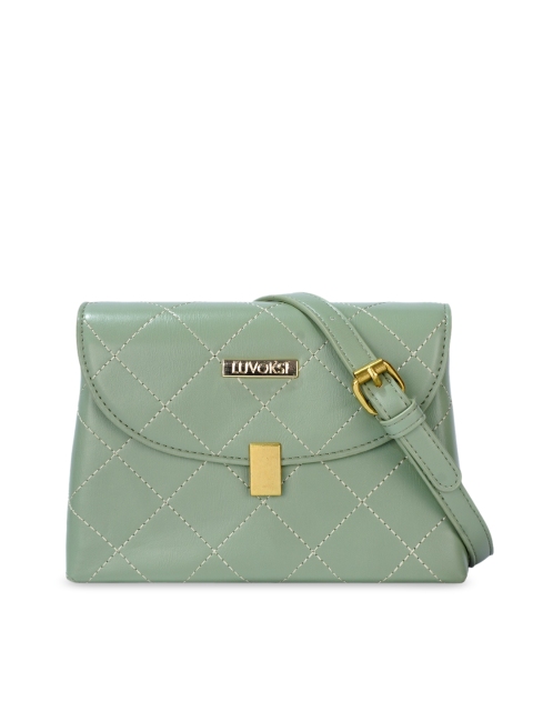 

Luvoksi Woman Green Structured Sling Bag